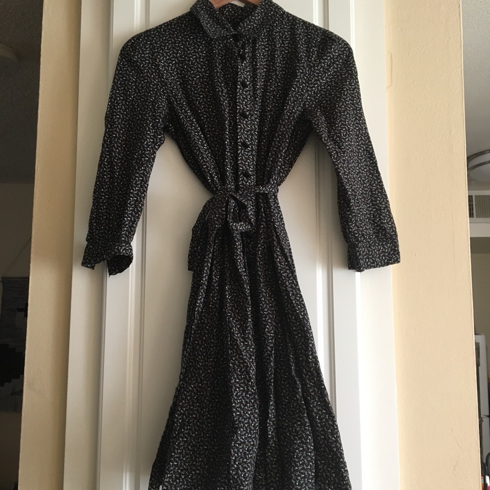 Floral Shirt Dress with tie